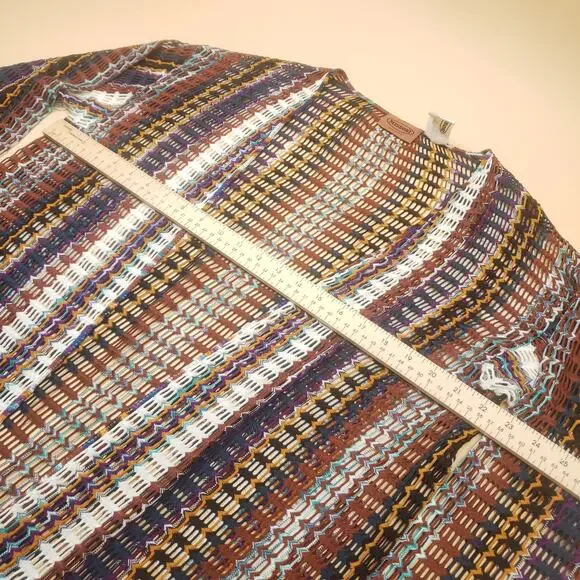 MISSONI Vintage Zig Zag Knit 3-Piece Set Cardigan Maxi Pants Luxury Rare Runway